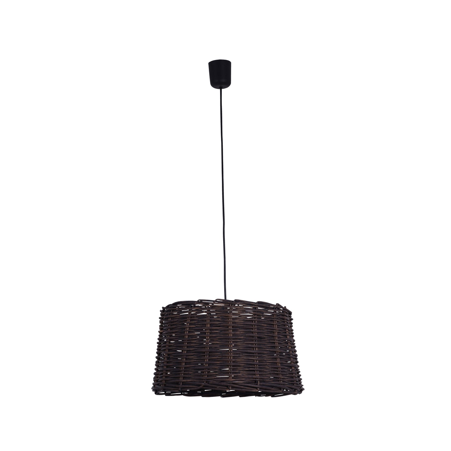 Pendelleuchten - Korb-Pendelleuchte d: 38cm "BASKET", Hängelampe im Natural Style, aus Korb in braun, 22 cm hoch, Ø 38 cm, E27-Fassung