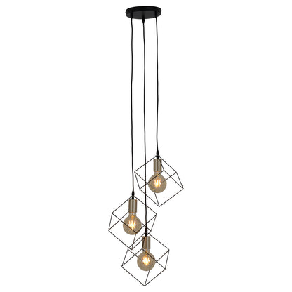 3 flg. Pendelleuchte "CANTO" L/B: 39cm