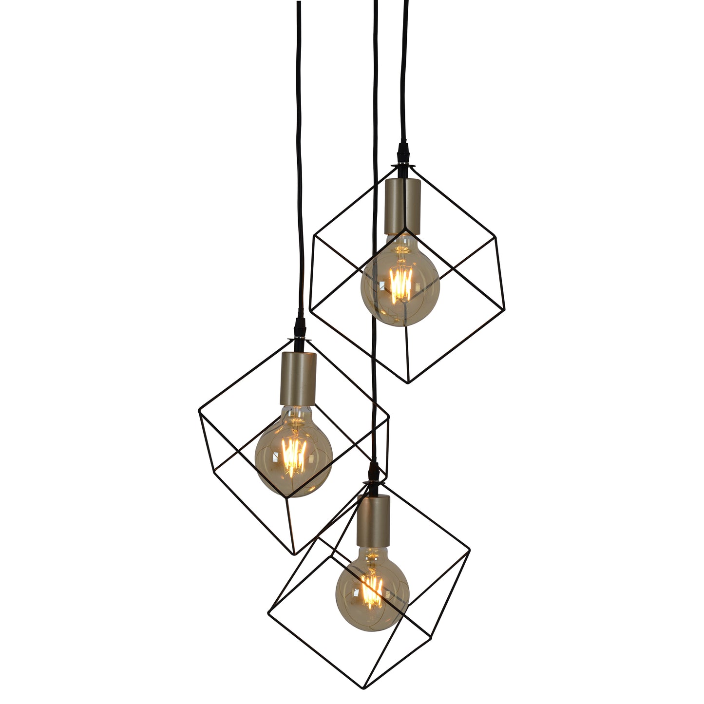 3 flg. Pendelleuchte "CANTO" L/B: 39cm