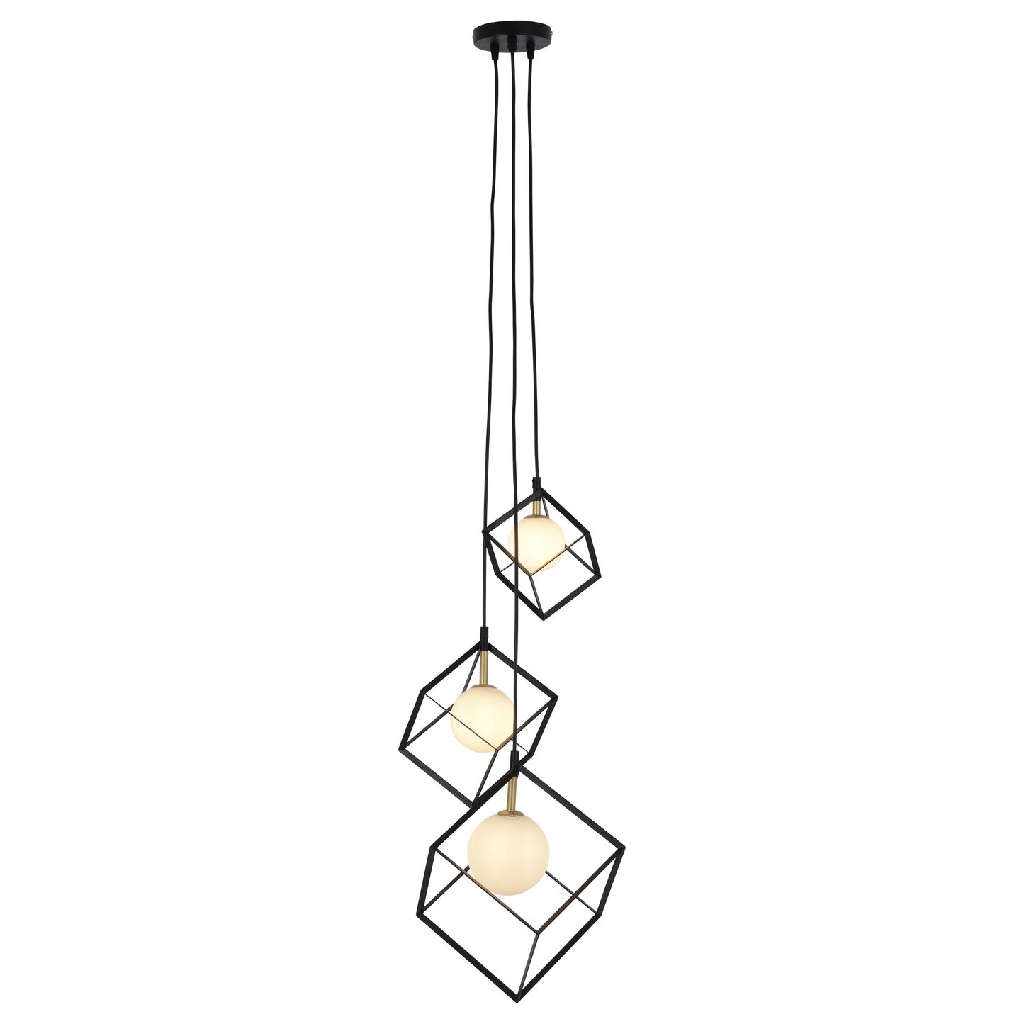 3flg. Pendelleuchte "CADRE" H: 147cm
