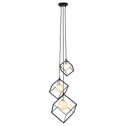 3flg. Pendelleuchte "CADRE" H: 147cm
