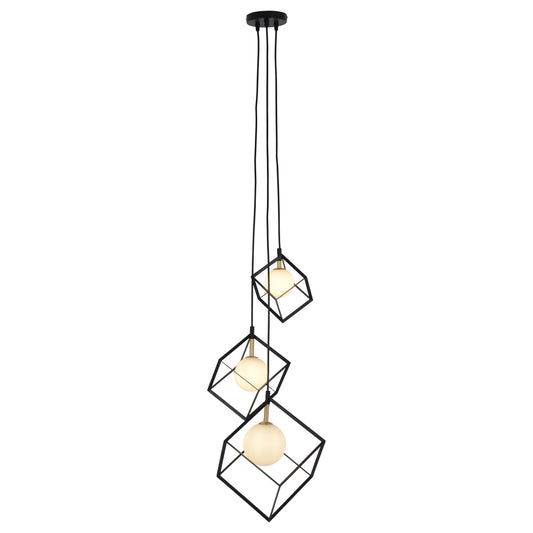 3flg. Pendelleuchte "CADRE" H: 147cm