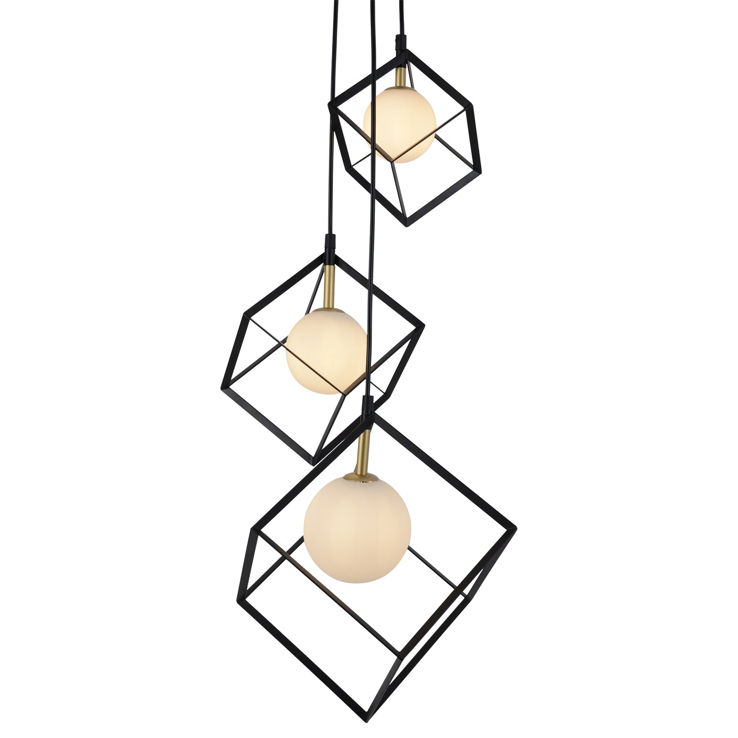 3flg. Pendelleuchte "CADRE" H: 147cm