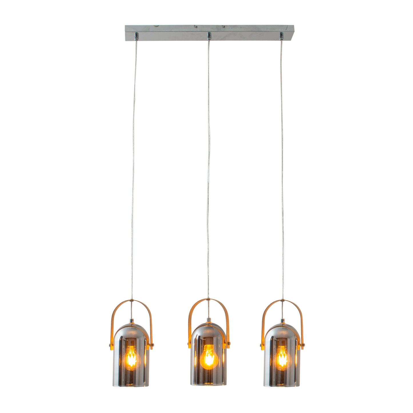 3er Pendelleuchte "VIDRIO" l: 58cm