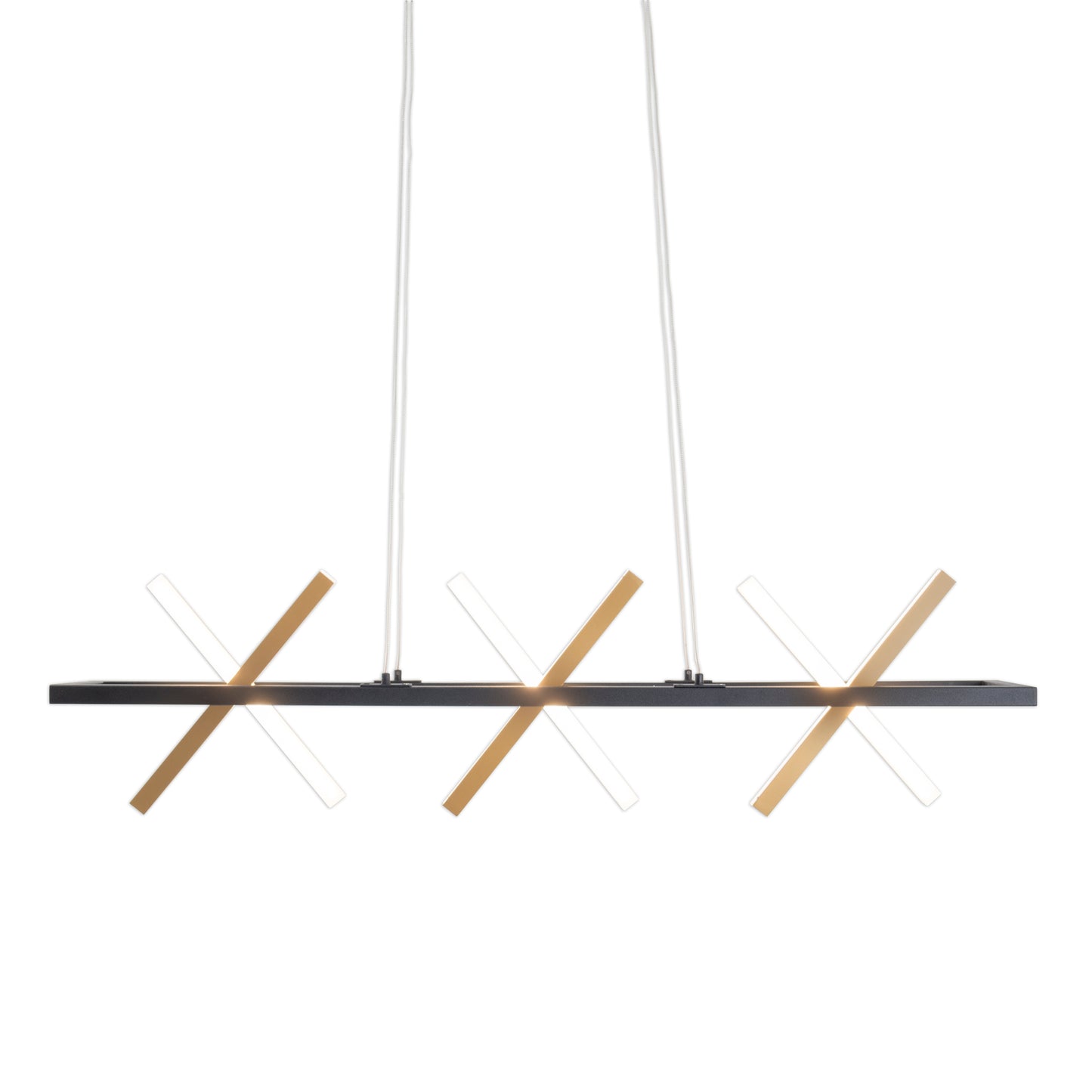 LED Pendelleuchte "CADICE" l: 100cm gold