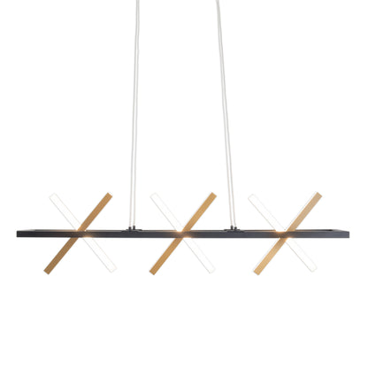 LED Pendelleuchte "CADICE" l: 100cm gold