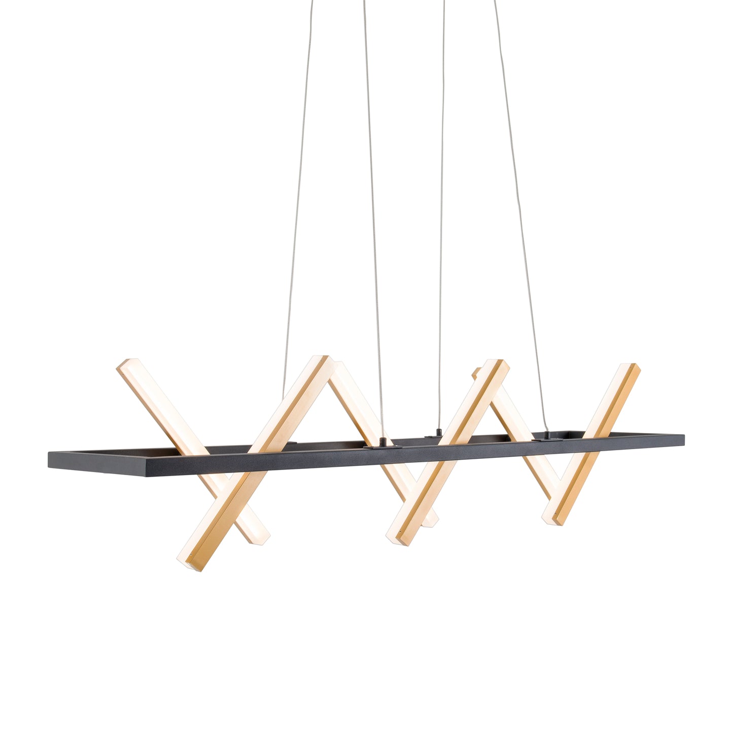 LED Pendelleuchte "CADICE" l: 100cm gold