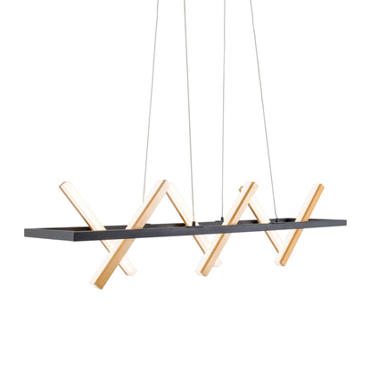 LED Pendelleuchte "CADICE" l: 100cm gold