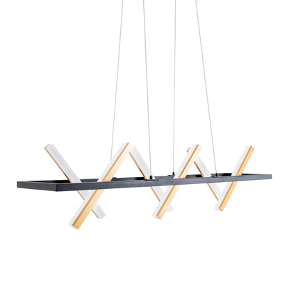 LED Pendelleuchte "CADICE" l: 100cm gold