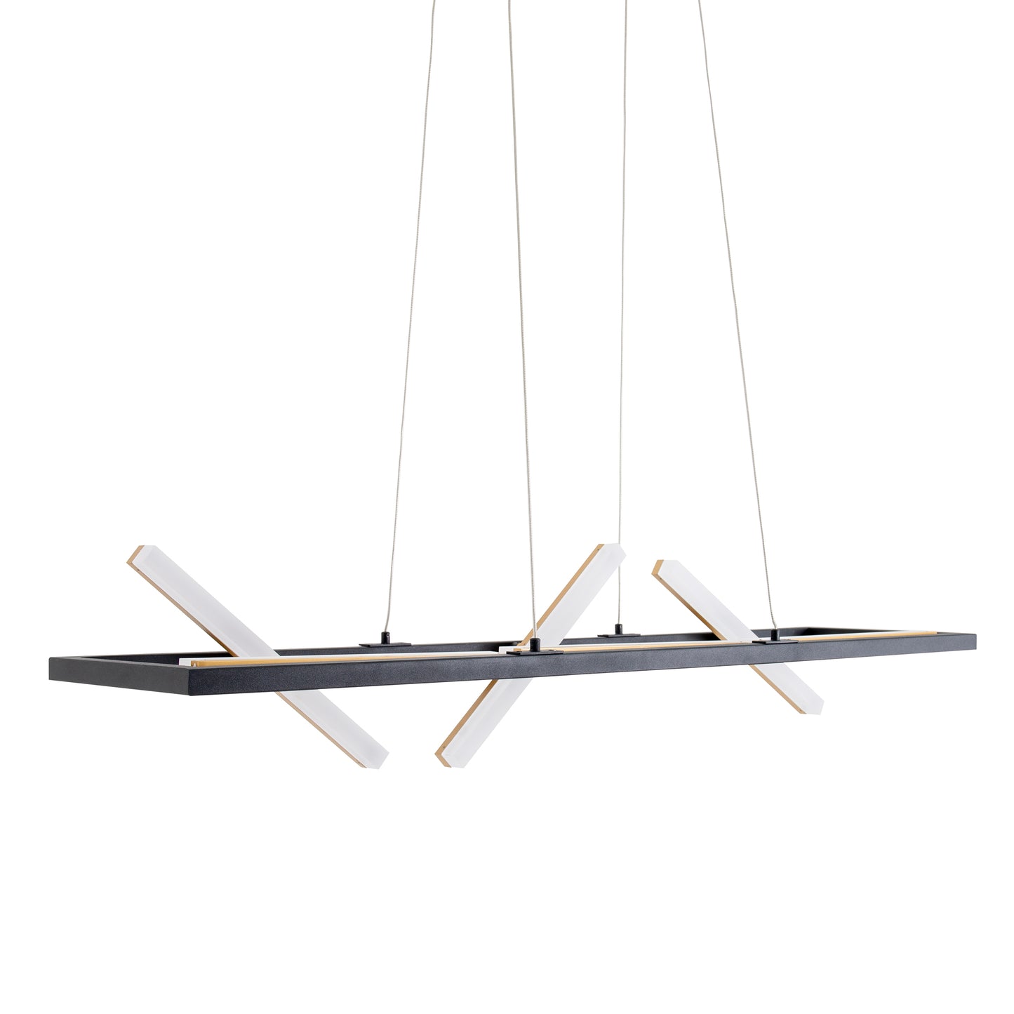 LED Pendelleuchte "CADICE" l: 100cm gold