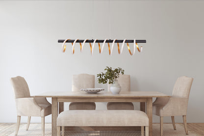 LED Pendelleuchte "BELLEZA" L: 100cm gold