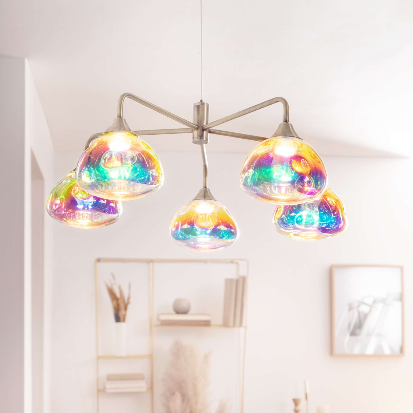5flg. LED Pendelleuchte "VARNA" Ø: 50cm