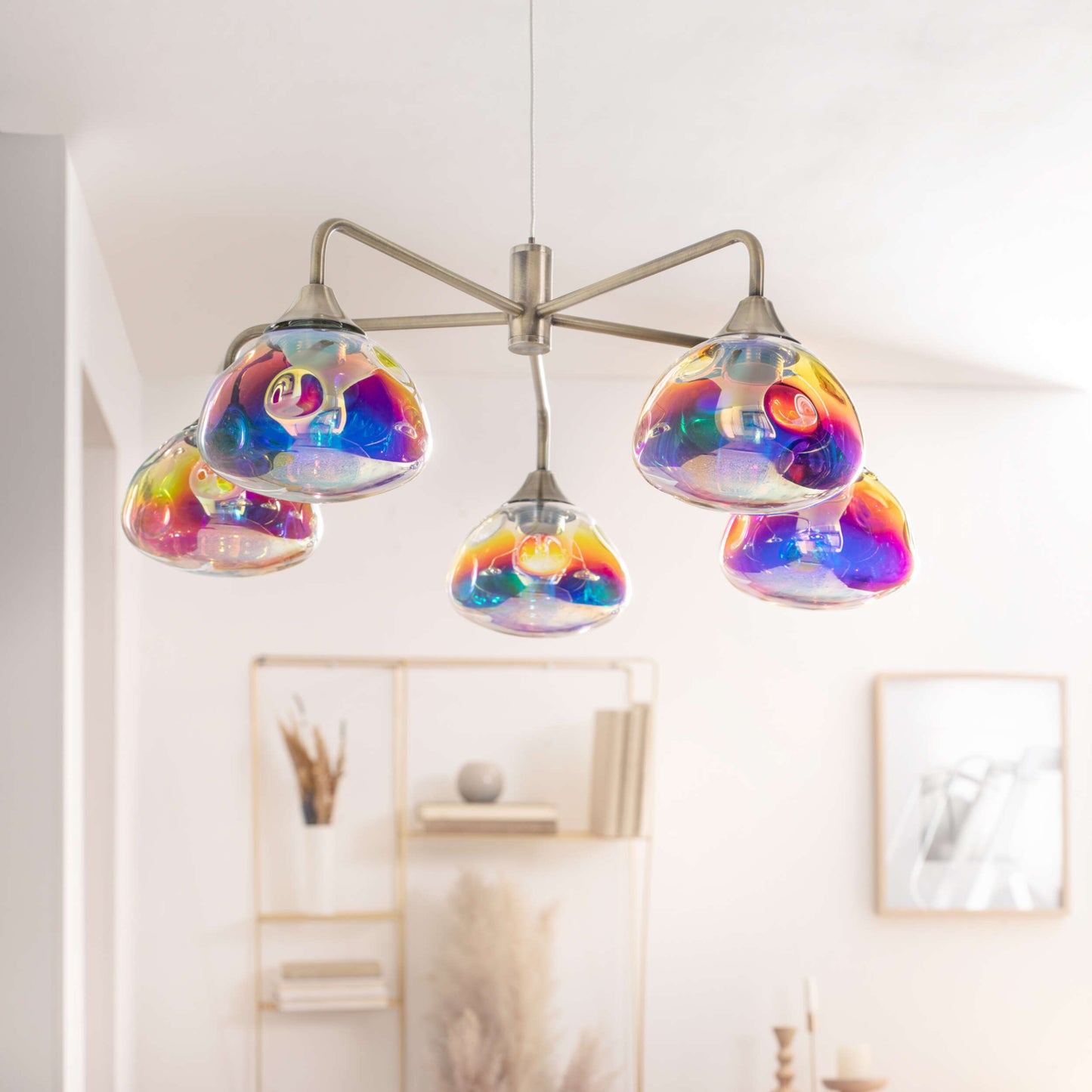 5flg. LED Pendelleuchte "VARNA" Ø: 50cm