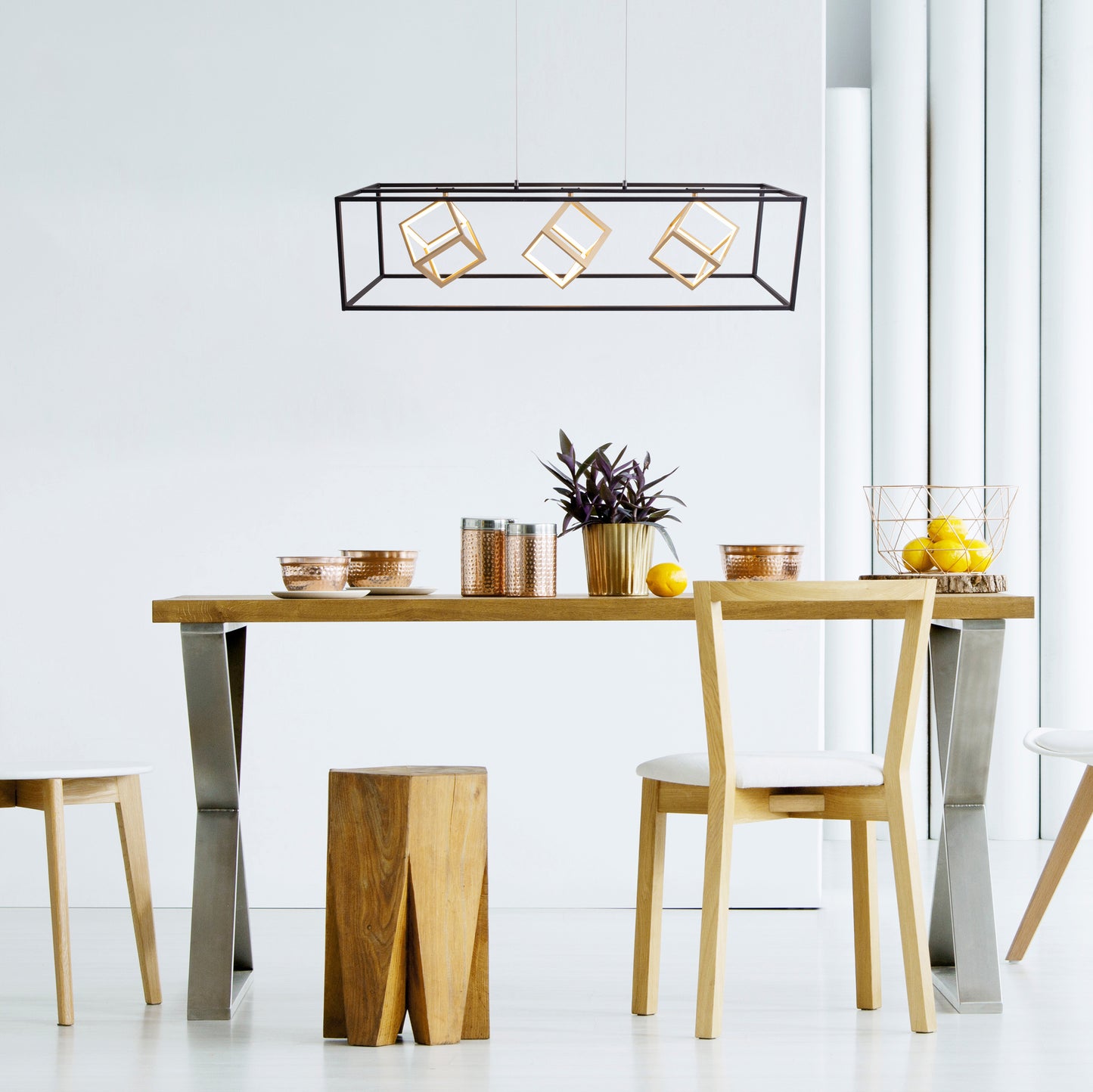 LED-Pendelleuchte  l: 100cm "TRIPOLIS"