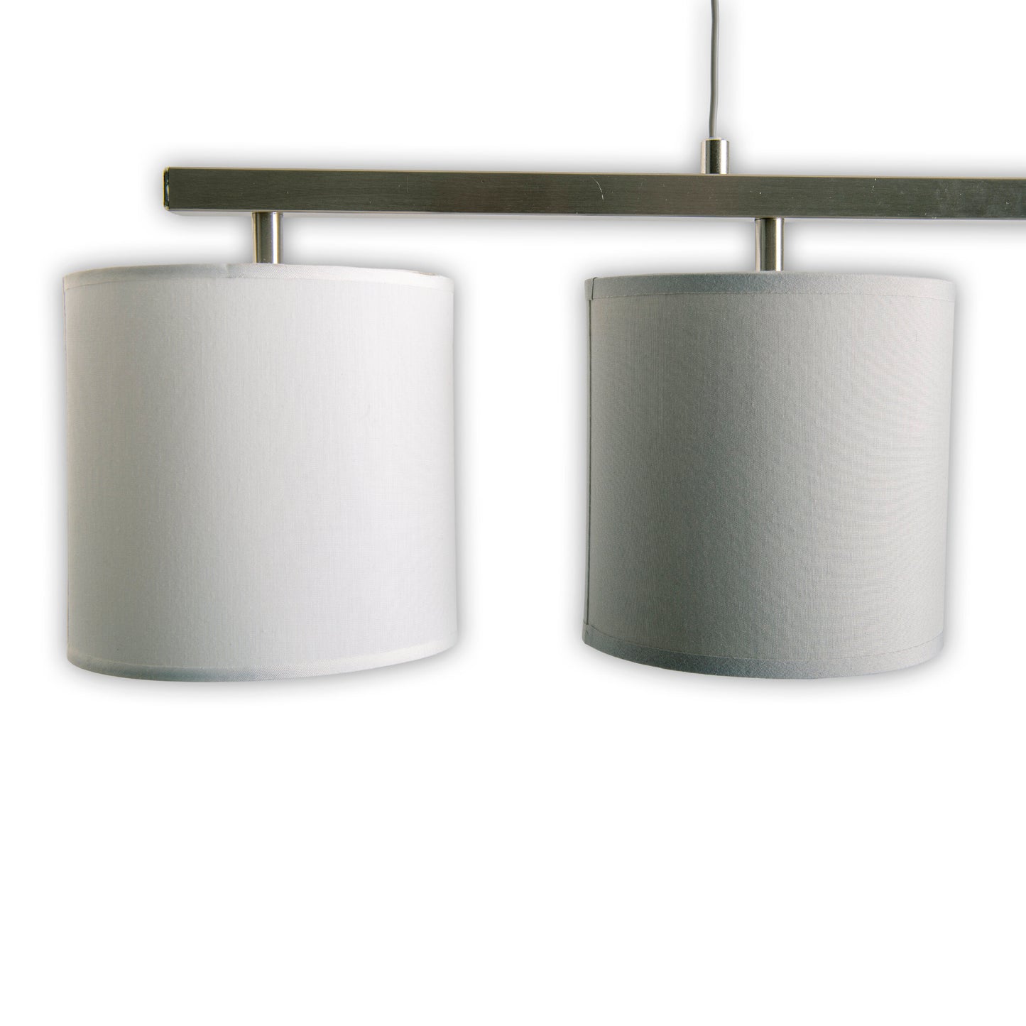 4er Pendelleuchte "TILDE" L: 86cm grau/weiß