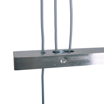4er Pendelleuchte "TILDE" L: 86cm grau/weiß