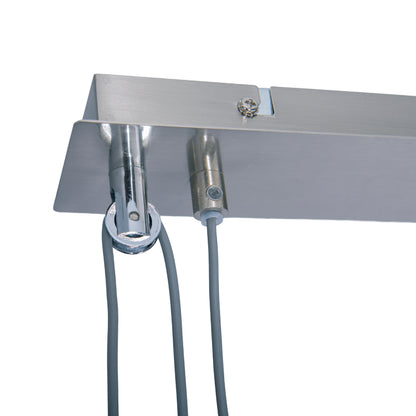 4er Pendelleuchte "TILDE" L: 86cm grau/weiß