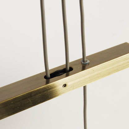4er Pendelleuchte "TILDE" L: 86cm braun/beige
