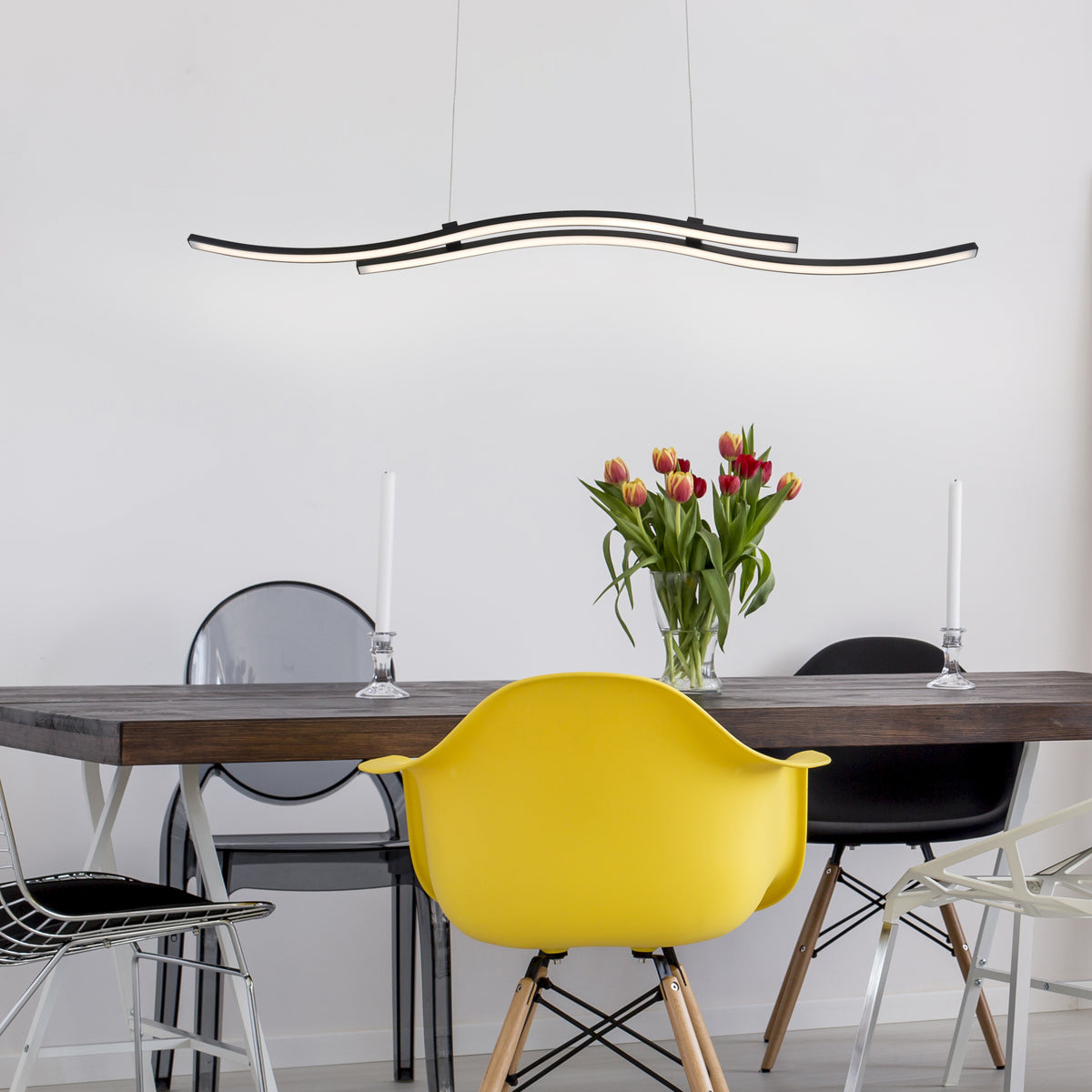 LED Pendelleuchte "ONDA" L: 96cm