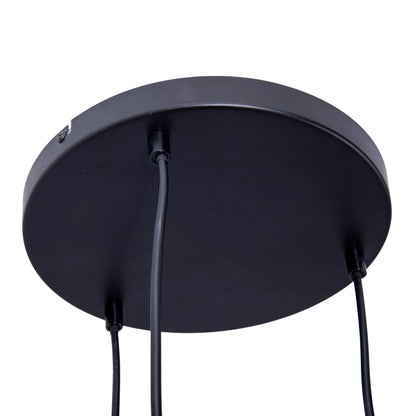 3er Pendelleuchte "CASCO" schwarz/golden