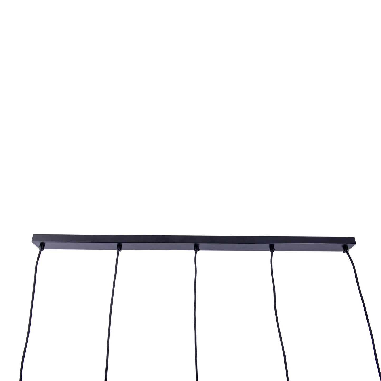 5er Pendelleuchte "FORO" L: 96cm schwarz/golden