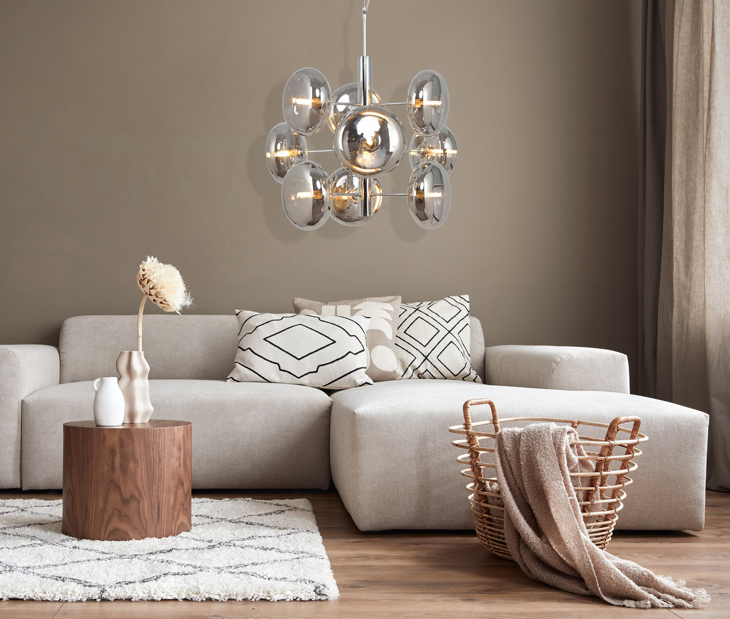 Pendelleuchte "ORION" Ø: 53cm smoky
