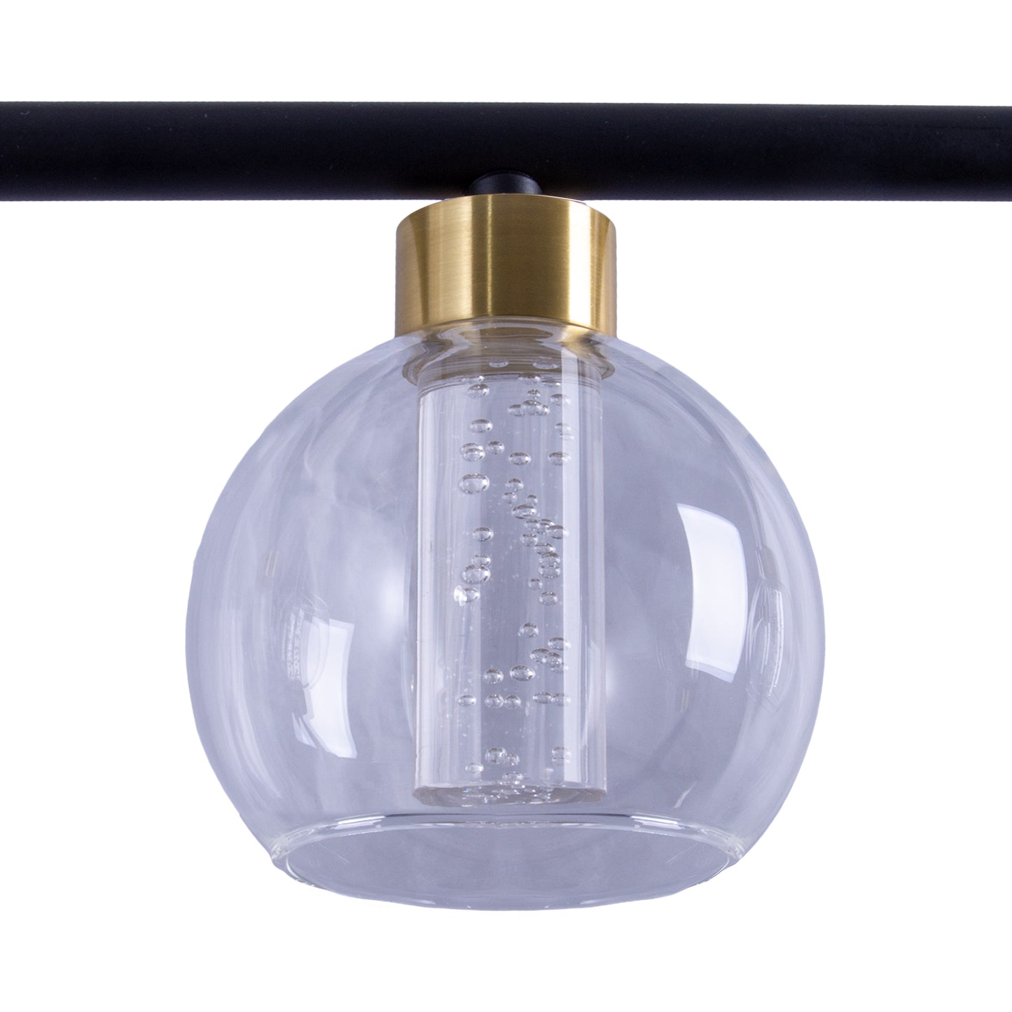 LED Glas-/Pendelleuchte "BRASS" L: 90cm schwarz