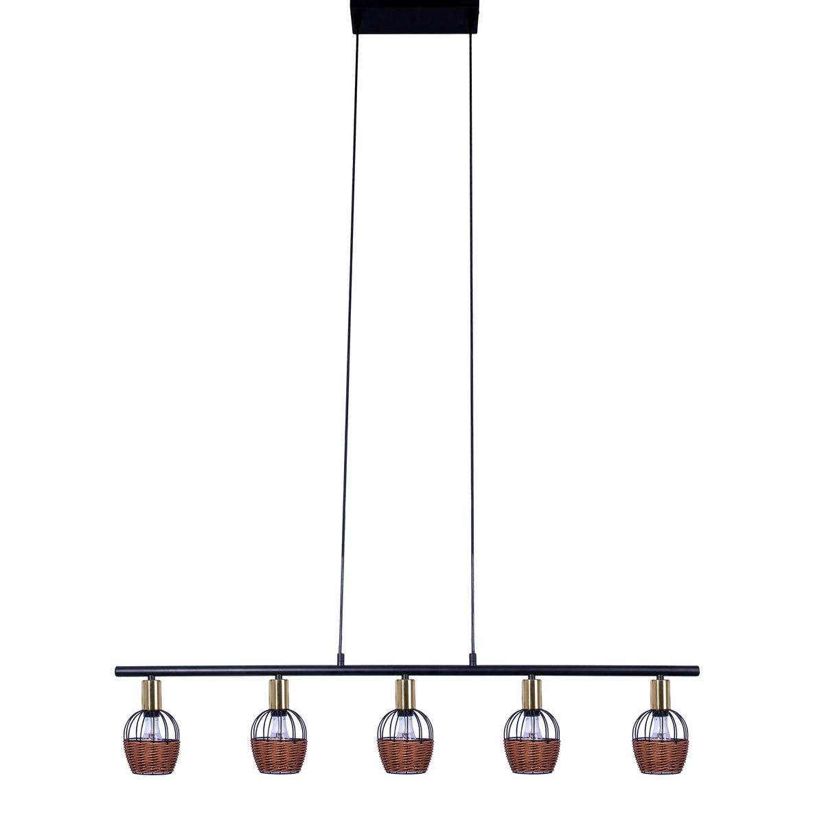 5er Pendelleuchte "CORBIS" L: 100 cm