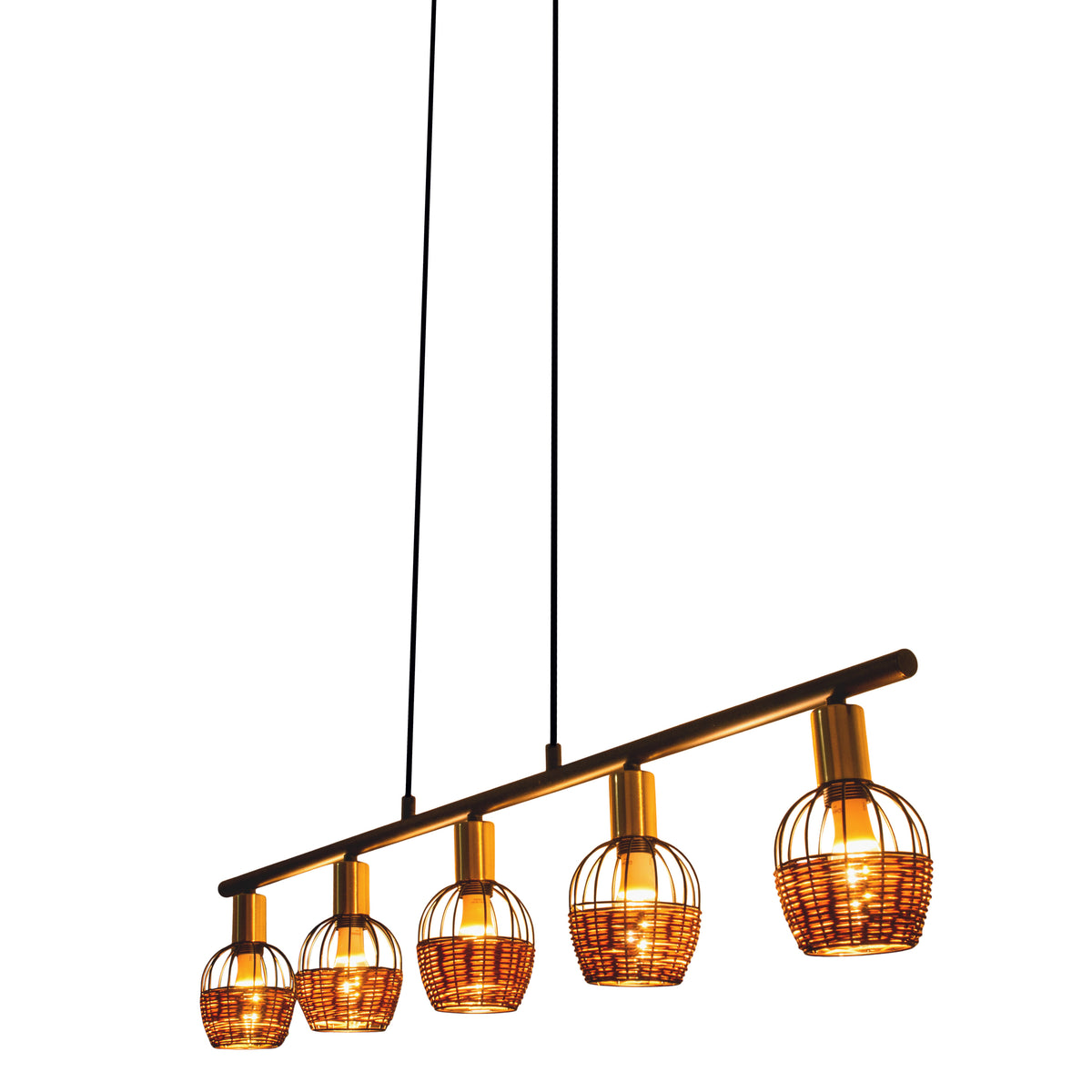 5er Pendelleuchte "CORBIS" L: 100 cm
