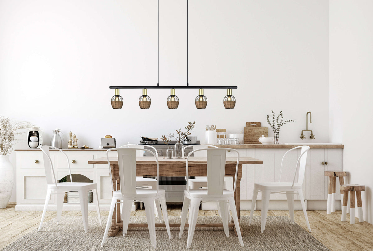 5er Pendelleuchte "CORBIS" L: 100 cm