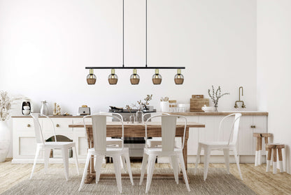 5er Pendelleuchte "CORBIS" L: 100 cm