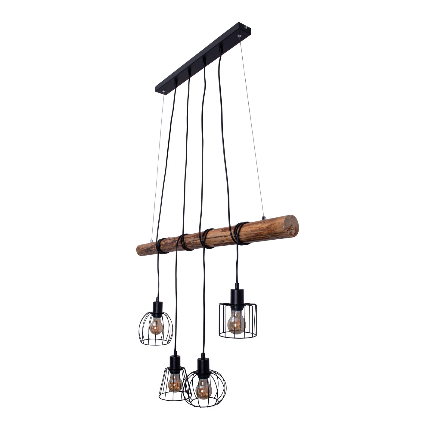 4er Pendelleuchte "WOODLAND" L: 100cm