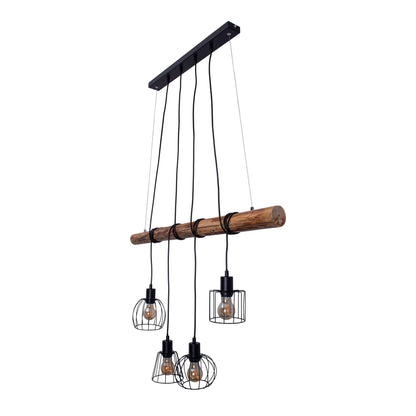 4er Pendelleuchte "WOODLAND" L: 100cm
