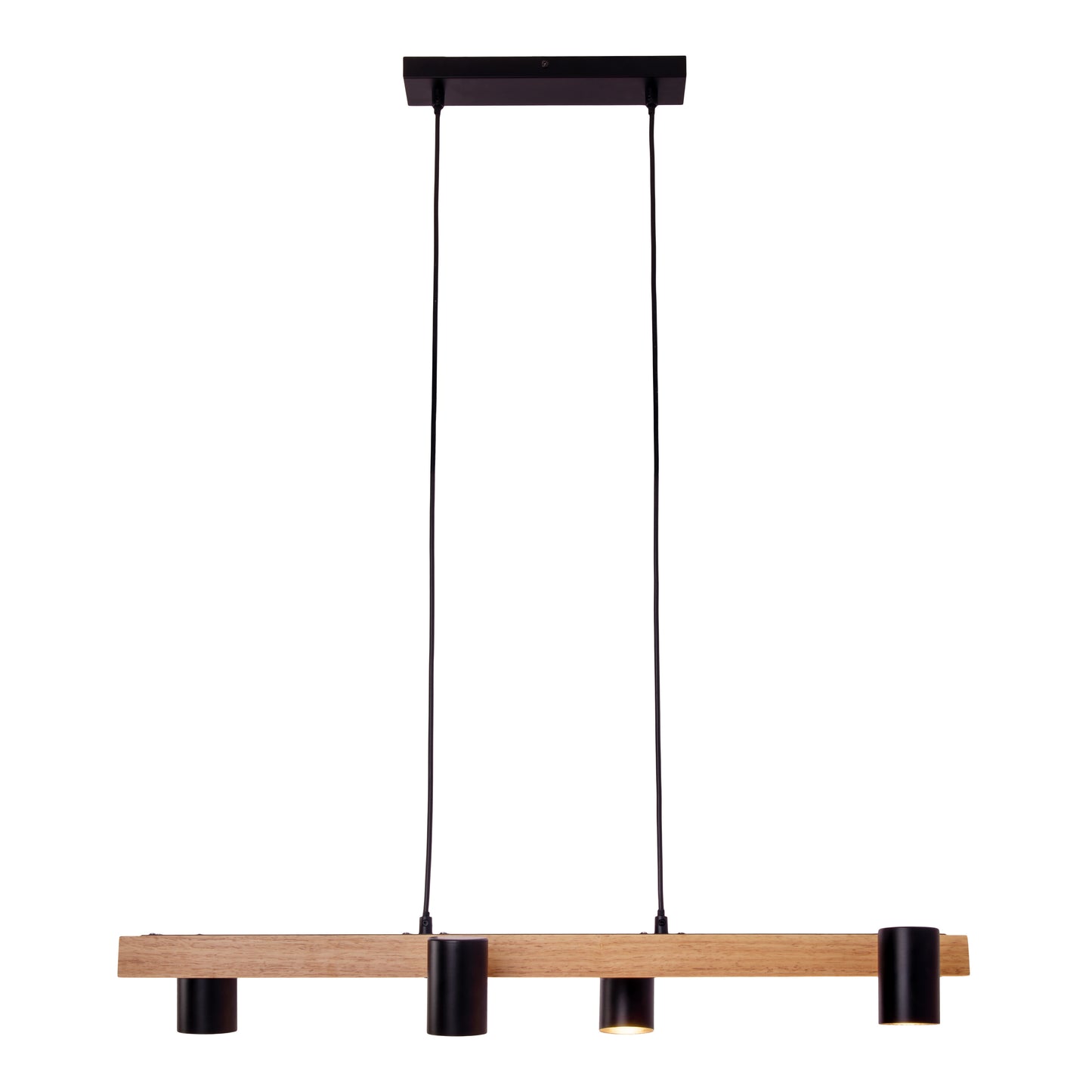 4er Pendelleuchte "FRIDA" L: 80cm schwarz