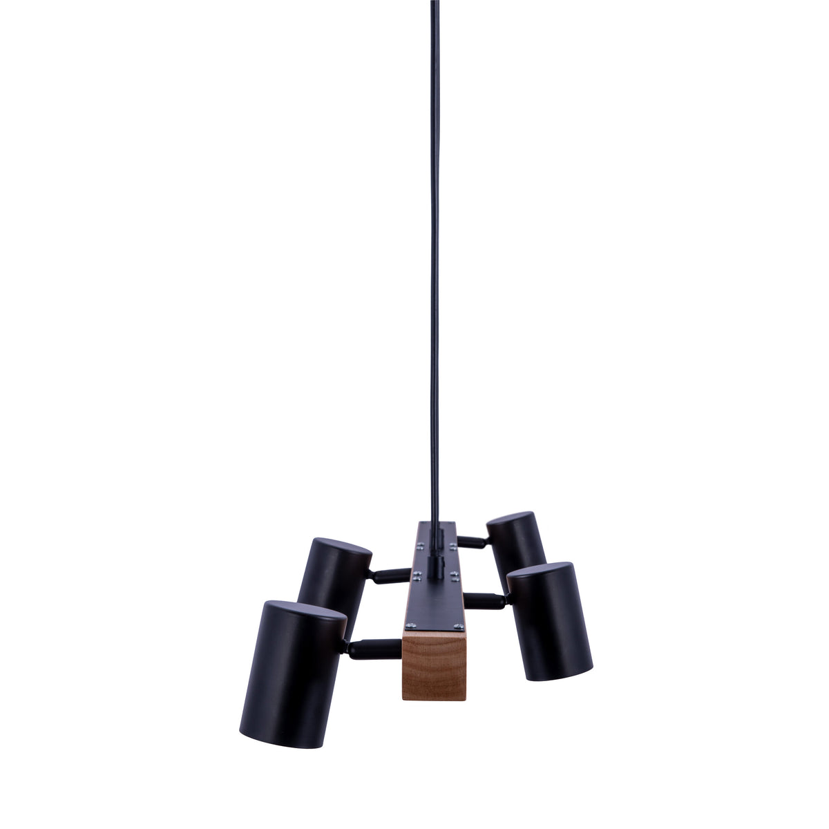 4er Pendelleuchte "FRIDA" L: 80cm schwarz