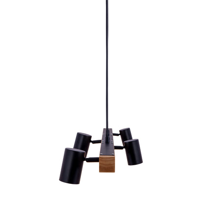4er Pendelleuchte "FRIDA" L: 80cm schwarz