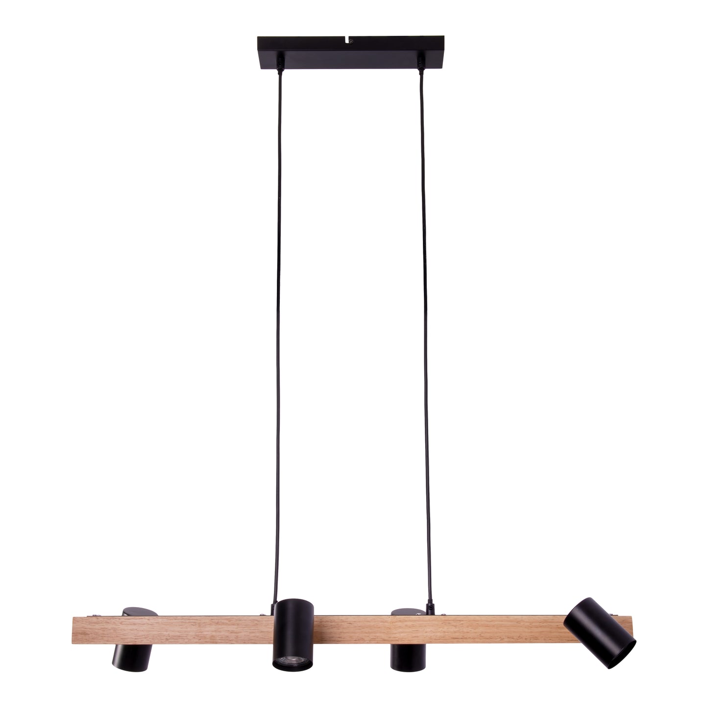 4er Pendelleuchte "FRIDA" L: 80cm schwarz