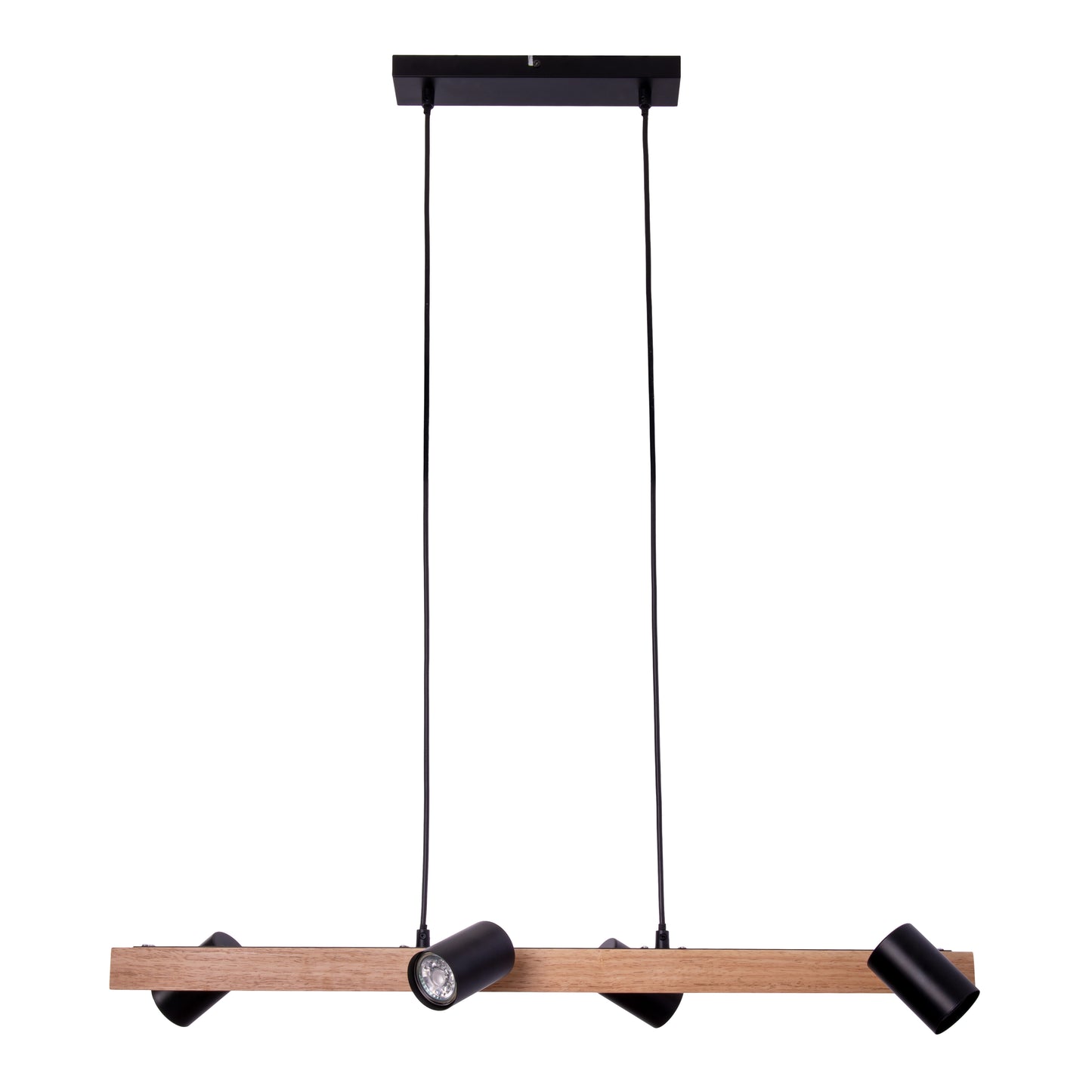 4er Pendelleuchte "FRIDA" L: 80cm schwarz