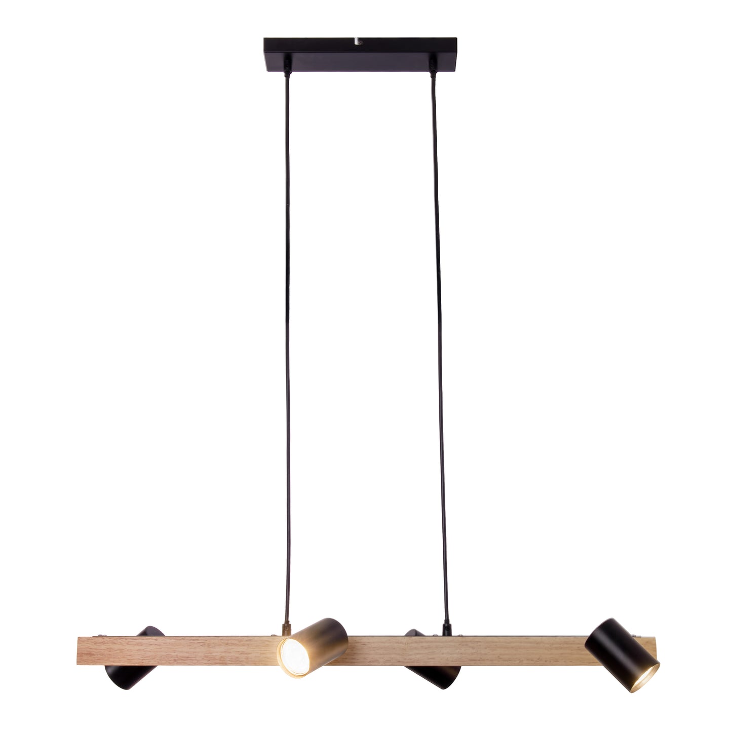 4er Pendelleuchte "FRIDA" L: 80cm schwarz