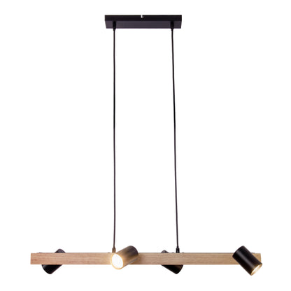 4er Pendelleuchte "FRIDA" L: 80cm schwarz