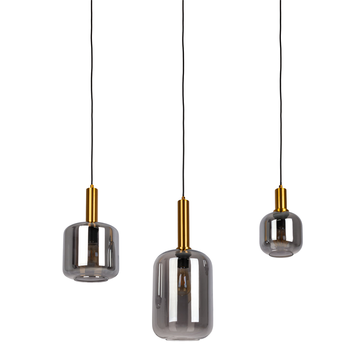 3er Pendelleuchte "FUMO" L: 82,4cm