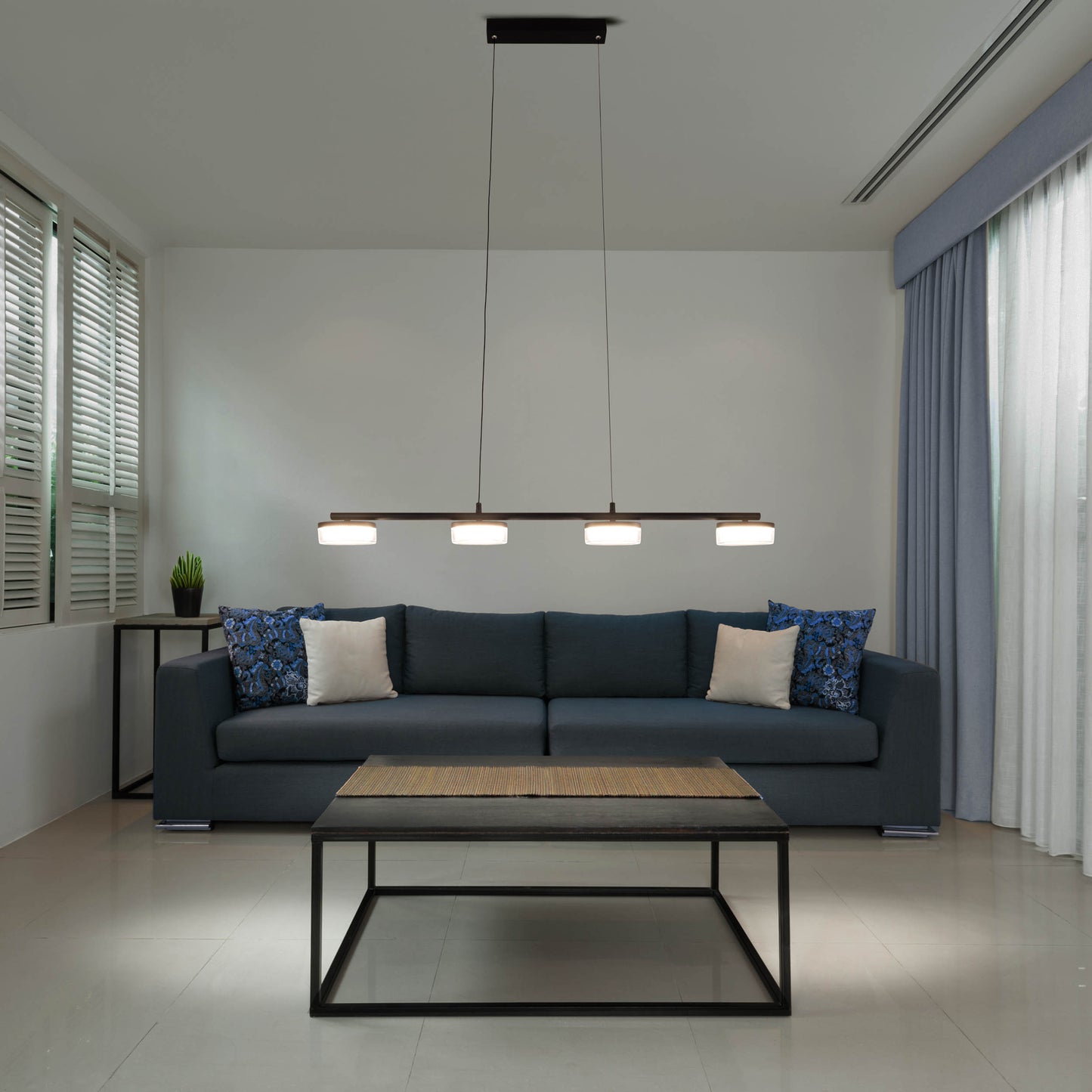 LED Pendelleuchte "CIMO" L: 96cm