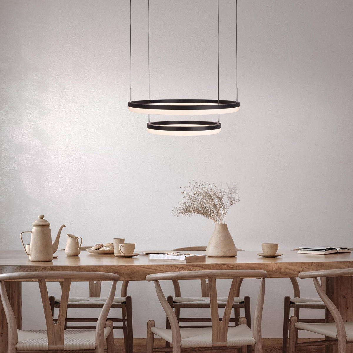 LED / CCT Pendelleuchte "CIRCULO" Ø: 60cm