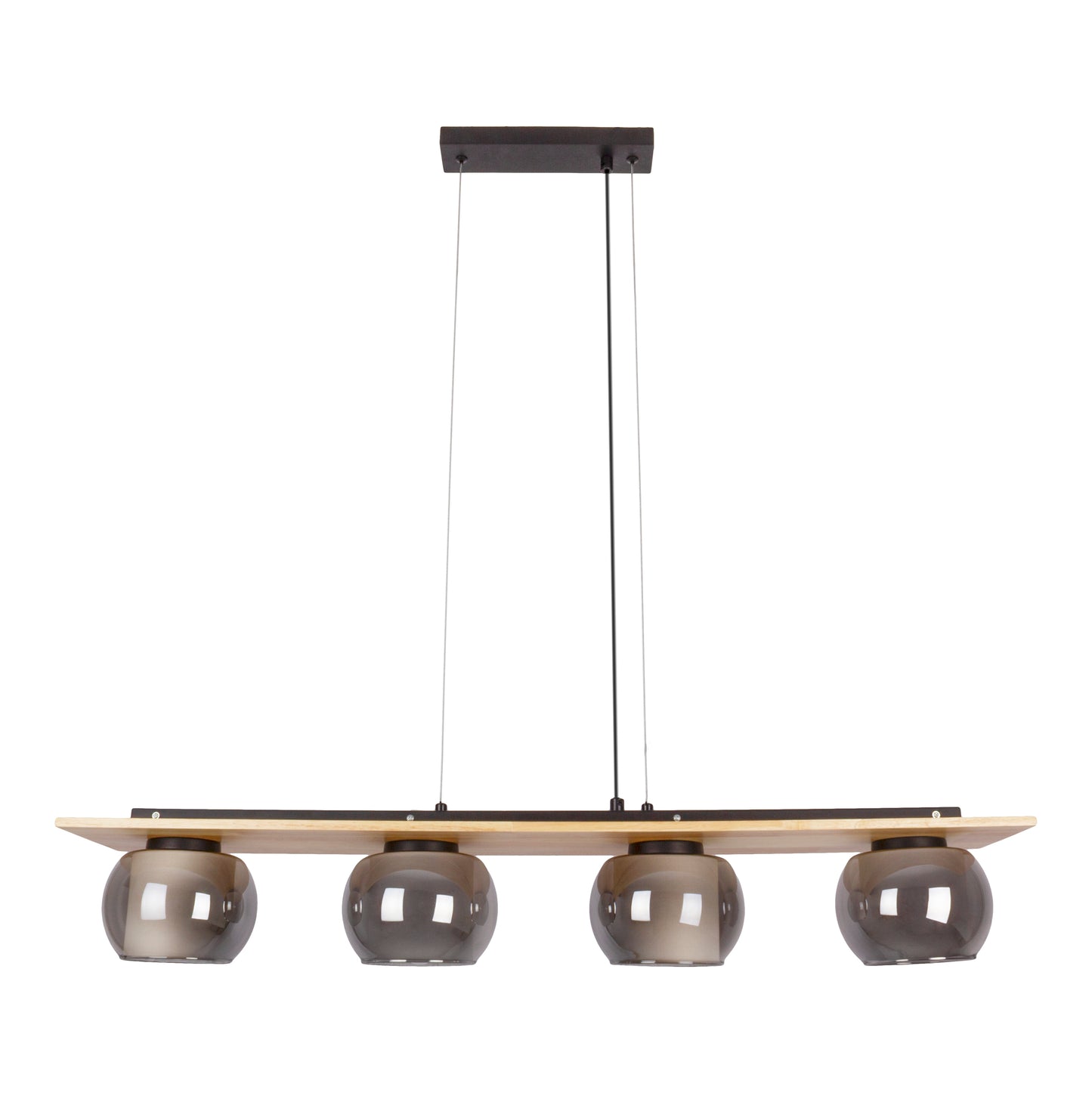 4er Pendelleuchte "TEXAS" L: 90cm smoky