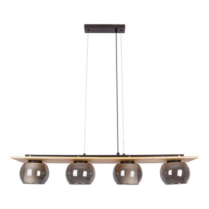4er Pendelleuchte "TEXAS" L: 90cm smoky
