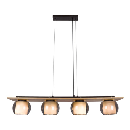 4er Pendelleuchte "TEXAS" L: 90cm smoky