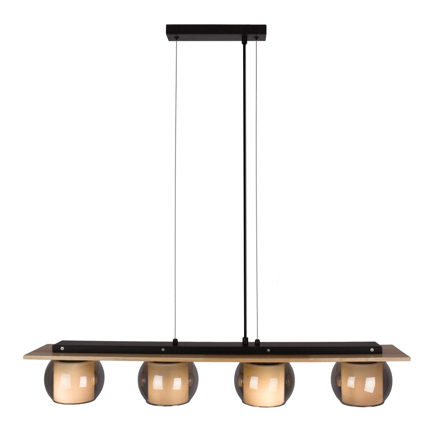 4er Pendelleuchte "TEXAS" L: 90cm smoky