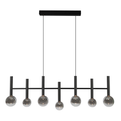 7er LED Pendelleuchte "SINGAPUR" L: 98cm schwarz