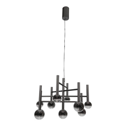 9er LED Pendelleuchte "SINGAPUR" L/B: 65cm schwarz