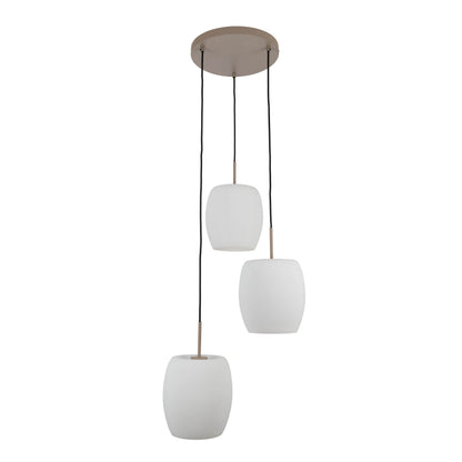 3er Pendelleuchte "NIRELIA" Ø: 30cm beige